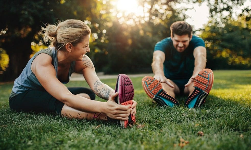 stretching and exercising to improve leg circulation